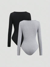 European & American Style Sexy Tight-Fitting Long Sleeve Women's Bodysuit